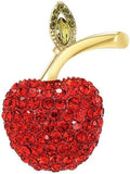 Fruit Brooch Austrian Crystal Rhinestone Brooch 18K Gold Plated Birthstone Lapel Pin Jewelry Birthday Gifts for Women Men
