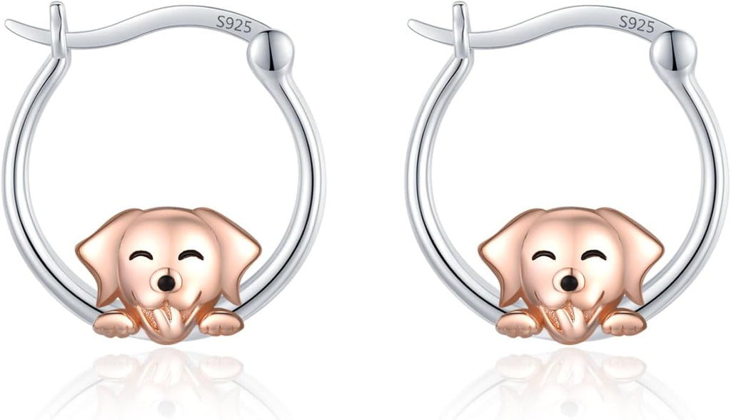 JUSTKIDSTOY Hypoallergenic Panda/Unicorn/Hummingbird/Dolphin Hoop Earrings for Women 925 Sterling Silver Animal Huggie Hoop Earrings Jewelry Gifts for Sensitive Ears