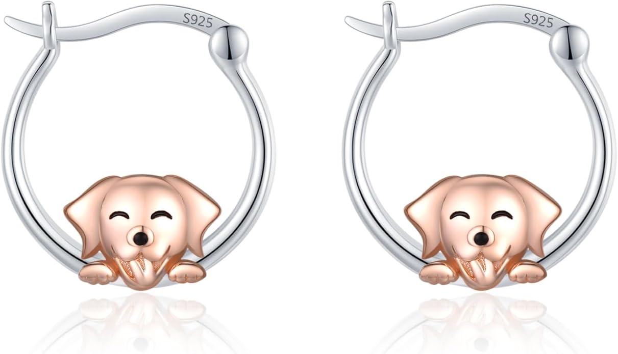 JUSTKIDSTOY Hypoallergenic Panda/Unicorn/Hummingbird/Dolphin Hoop Earrings for Women 925 Sterling Silver Animal Huggie Hoop Earrings Jewelry Gifts for Sensitive Ears