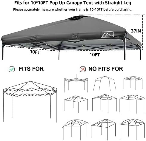 10x10 Replacement Top Pop Up Canopy Tent Cover Roof - Image 4