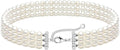 Zeffy Pearl Necklace 4MM/6MM/8MM Dainty Round Imitation Pearl Choker Necklace Wedding Pearl Necklace Delicate Jewelry for Women Simple Bridesmaid Jewelry Gifts