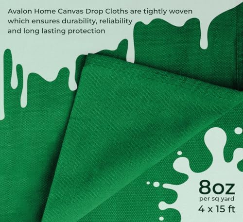 Canvas Drop Cloth for Painting 4x15 feet Pack of 1-8oz Painters Drop Cloths for - Image 6