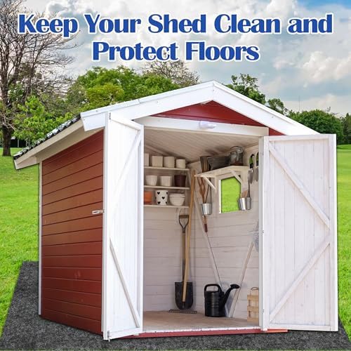 Ogrmar 6 x 4 FT Outdoor Storage Shed Mat Waterproof Tent Floor Mat Gray - Image 6