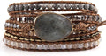 ZOSOJONA Women Wrap Bracelet Boho Natural Jasper Crystal Stone Beads Strand Bracelets