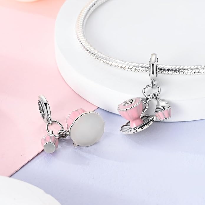 MULA 925 Sterling Silver Charms for Bracelets and Necklaces Airplane Passport Dangle Pendants Beads Butterfly Dragonfly Charms Jewelry Charm for Women