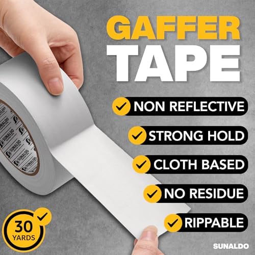 Gaffers Tape Heavy Duty, Easy Rip, No Residue | Grey - Image 3