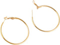 Hypoallergenic 18K Gold Plated Hoop Earrings for Women,Gold Surgical Steel Hoops Earrings, Big Large Thin Hoop Earring for Women, Classic Hoops Everyday Wear 30/40/50/60mm