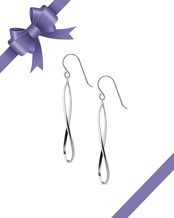 MILLA Teardrop Earrings - Designer Silver Statement Earrings or Gold Dangle Earrings for Women Trendy Upscale Dangly Earrings