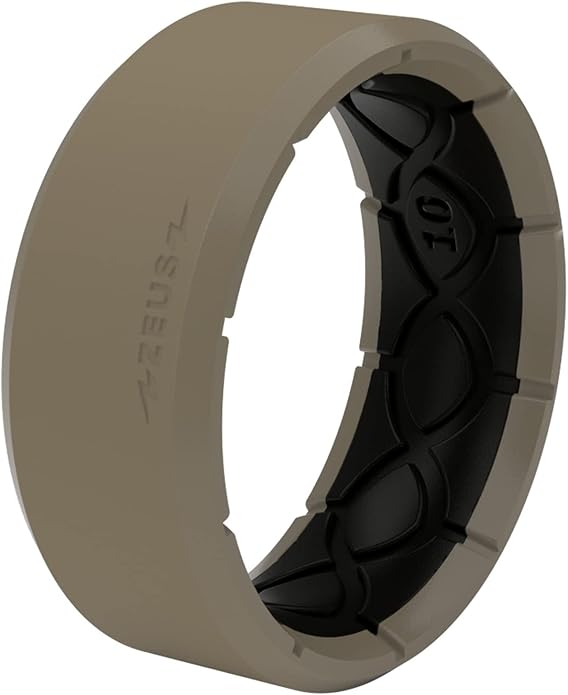 Groove Life Zeus Anti Stretch Silicone Ring Breathable Silicone Rings for Him and Her, Unique Design, Comfort Fit Ring