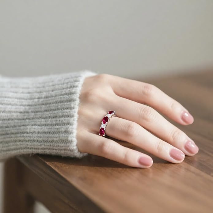 925 Sterling Silver Birthstone Rings for Women - Adjustable Size Women Jewelry Birthday Gifts for Girlfriend,Wife,Mom