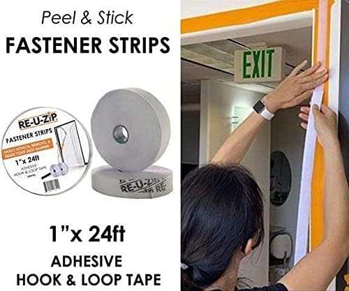 RE-U-ZIP® Hook & Loop Fastener Strips | 24 ft Adhesive Mounting Tape - Image 3
