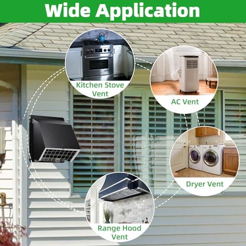 6 Inch Hooded Wall Vent with Flap and Mesh, 6inch Dryer Vent Cover Exterior - Image 7