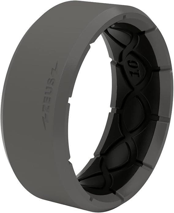 Groove Life Zeus Anti Stretch Silicone Ring Breathable Silicone Rings for Him and Her, Unique Design, Comfort Fit Ring