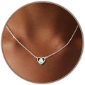 Cute Heart Necklace for Women Gold/Silver Plated Heart Pendant Choker Necklaces Tendy Love Heart Chain Necklace Dainty Gold/Silver Necklace Jewelry Gifts for Women