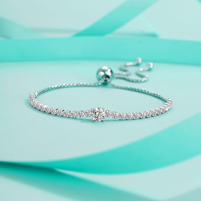 14K Gold Adjustable Diamond Bracelet for Women | Round/Oval/Princess Cut D-Color VVS1 | Ideal Gift for Birthdays & Special Events