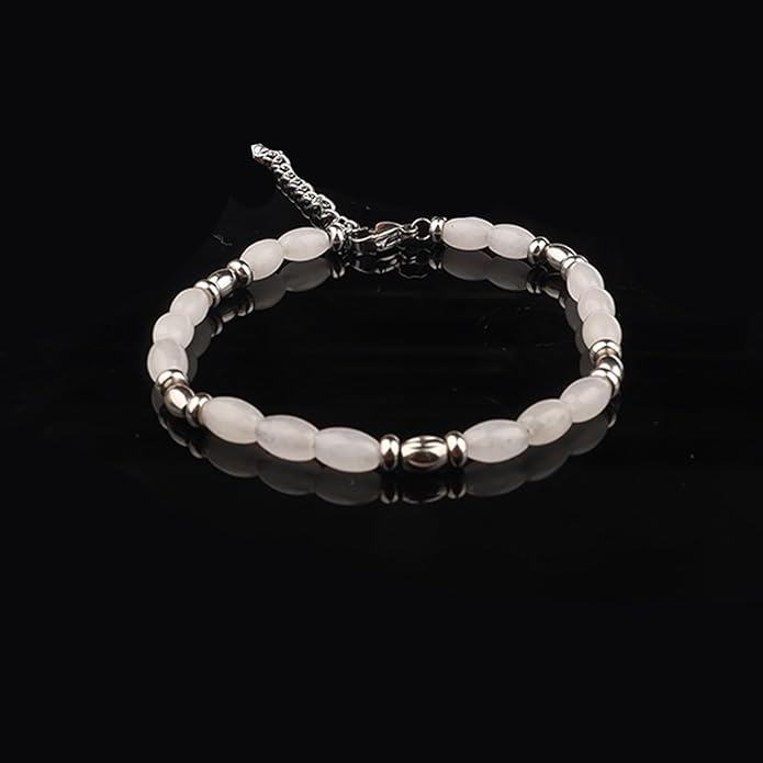 Natural Gem Stone Beaded Bracelets for Women Adjustable Stainless Steel Agate Lapis Tiger Eye Aventurine Rose Quartz