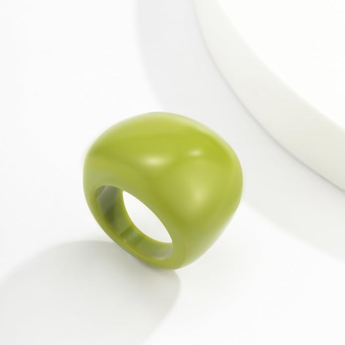 Colorful Chunky Acrylic Ring for Women,Vintage Statement Stackable Rings Candy Color Knuckle Finger Rings Y2K Fashion Classic Jewelry