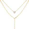 Necklace for Women, Dainty Long 14K Gold Y-Shaped Necklace Jewelry Trendy Beaded Layered Chain Drop Necklaces Jewelry Women Gifts