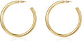 Gold Earrings for Women Girls,14K Gold Plated Hoop Earrings with 925 Sterling Silver Post Cubic Zirconia Stud Earring Huggie Hoops Earrings