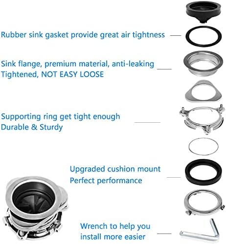Garbage Disposal Flange Kit, 3-Bolt Stainless Steel, 3-1/2 Inch Sink Hole - Image 6