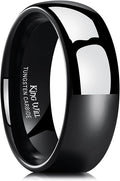 King Will Tungsten Carbide Wedding Band for Men Women Promise Rings for Couples Domed High Polish