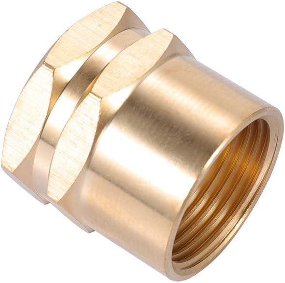 3/4" GHT Female to 3/4" NPT Female Connector, Brass Garden Hose Fitting 2pcs - Image 6