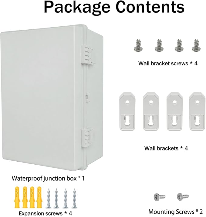 Junction Box, Hinged Grey Cover IP67 Waterproof ABS Project Box - Image 6