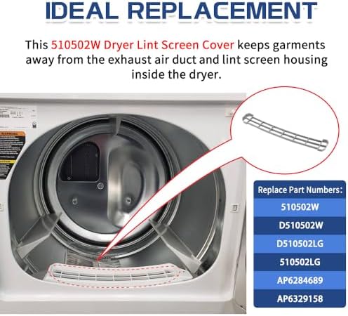 510502W Dryer Lint Filter Cover, Dryer Lint Screen Cover fit - Image 3