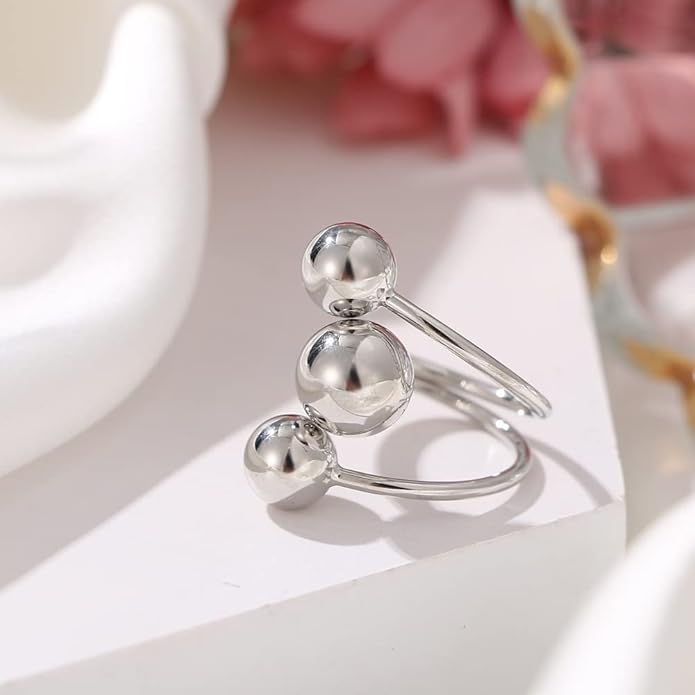 Sora Tuki Rings for Women Chunky Rings Set Adjustable Stackable Ring for Women Bold Thick Statement Ring Trendy Chunky Jewelry