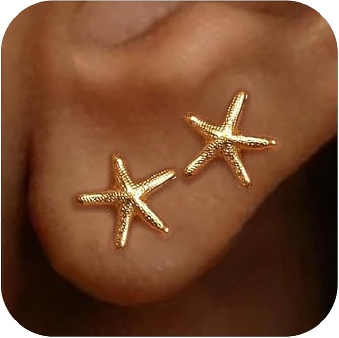 Seashell Starfish Earrings Beach Jewelry for Women Pearl Drop Shell Earrings Ocean Beachy Fashion Accessories Womens Summer Outfits 2026 Tropical Vacation Outfits Beach Vacation Clothes Dresses