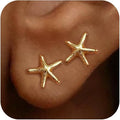 Seashell Starfish Earrings Beach Jewelry for Women Pearl Drop Shell Earrings Ocean Beachy Fashion Accessories Womens Summer Outfits 2026 Tropical Vacation Outfits Beach Vacation Clothes Dresses