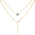 Necklace for Women, Dainty Long 14K Gold Y-Shaped Necklace Jewelry Trendy Beaded Layered Chain Drop Necklaces Jewelry Women Gifts