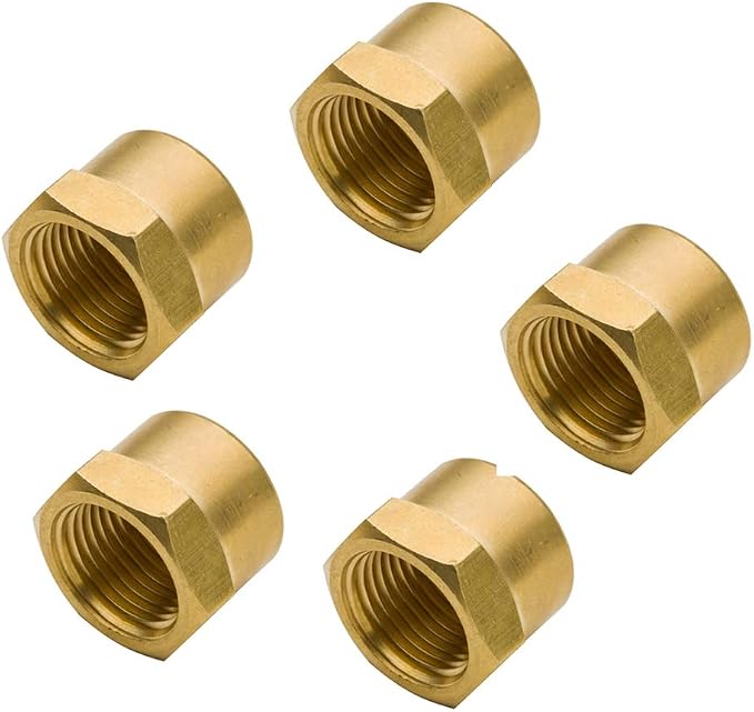 Vis Brass Pipe Fitting, Hex Head Cap, 1/2" NPT Female by VisHomeYard