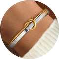 Turandoss Gold Knot Bangle Bracelets for Women - Dainty 18K Gold Plated Cuff Bangle Bracelets for Women Trendy Personalized Open Love Knot Bracelet Adjustable Cuff Bracelet Valentine Gifts for Her