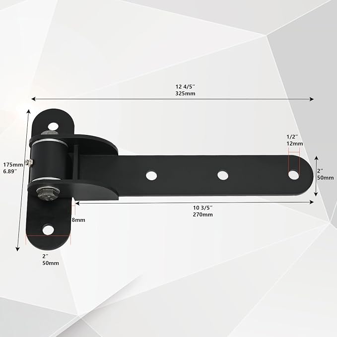 2 Pack Heavy Duty Gate Hinges, 180°Swing Gate Hinges Heavy Duty Wood Fence | - Image 4