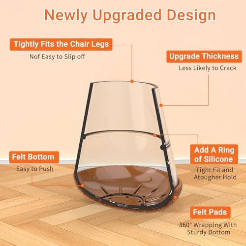 Chair Leg Floor Protectors for Hardwood Floors Extra Small 24pcs - Image 4