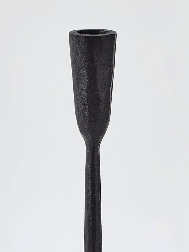 Black Iron Taper Candle Holder Set of 3, Heavy Wrought Iron Candlestick Holders - Image 8
