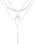 Turandoss Gold Layered Necklaces for Women - 14K Gold Plated Handmade Multilayer Bar Pearls Coin Disc Moon Butterfly Medallion Adjustable Dainty Layered Choker Necklaces for Women Jewelry