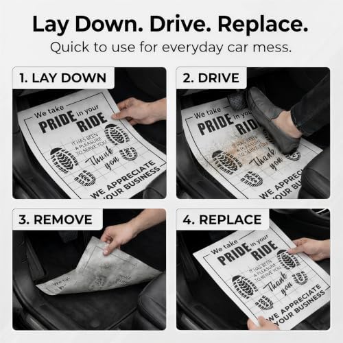Disposable Paper Car Floor Mats, 20 x 16 inch, Single-Side Laminated Surface - Image 6