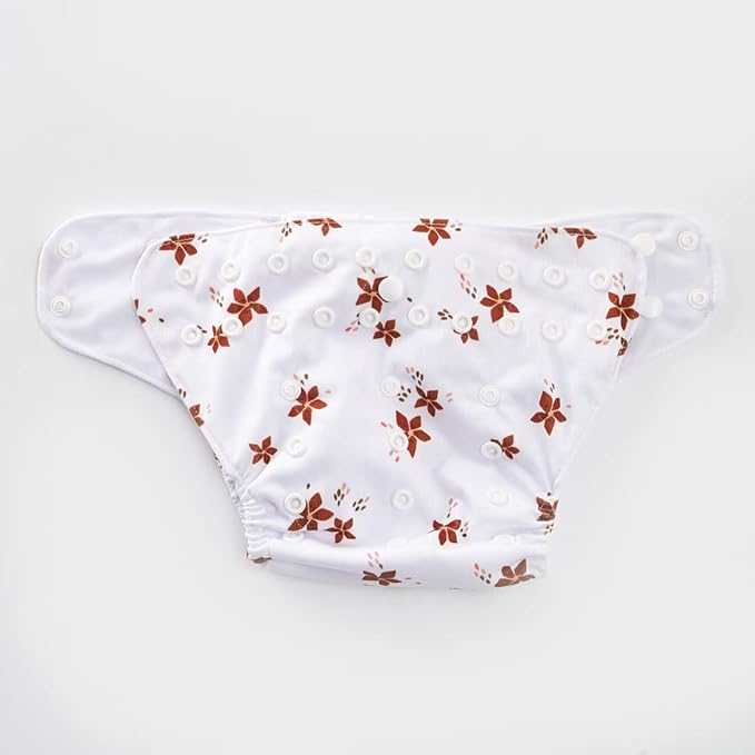 HappyFlute 9 Sets Newborn Baby Cloth Pocket Diapers One Size Adjustable Reusable for Baby Boys and Girls(6-33 pounds,0-3 Years),One Wet Bag+4Diapers and 4Inserts