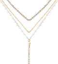 Necklace for Women, Dainty Long 14K Gold Y-Shaped Necklace Jewelry Trendy Beaded Layered Chain Drop Necklaces Jewelry Women Gifts
