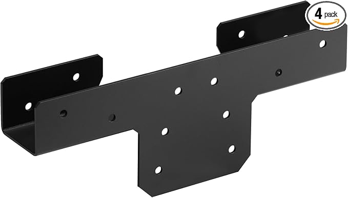 GBGS 4 Pack Rigid T Connector for 2X Beam to 2x4 Post, 13 Gauge | 2x Rail to by GBGS