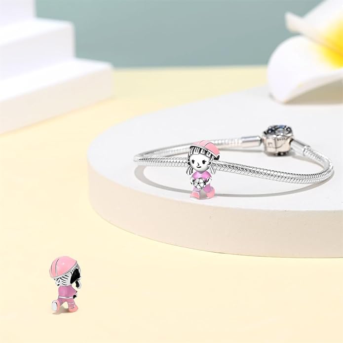 LIGHTDOG 925 Sterling Silver Charm fits Pandora Charm Bracelet Necklaces Pendant Bead Charms Jewelry Gift for Women Family Friends