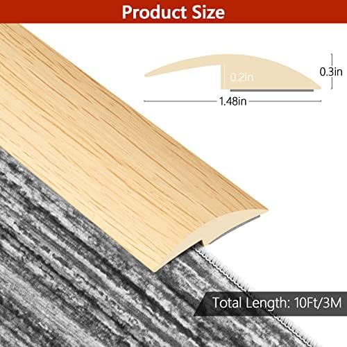 10Ft Floor Transition Strip Self Adhesive Carpet to Tile Floor Edging Trim PVC - Image 2