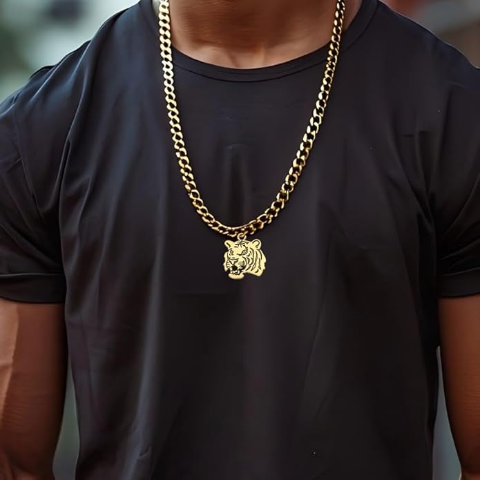 30pcs Tiger Head Charm Animal Tiger Pendants Alloy Tigers Charm Beads Dangle Charms for Jewelry Making Necklace Bracelet Keychain Earring DIY Craft Accessories