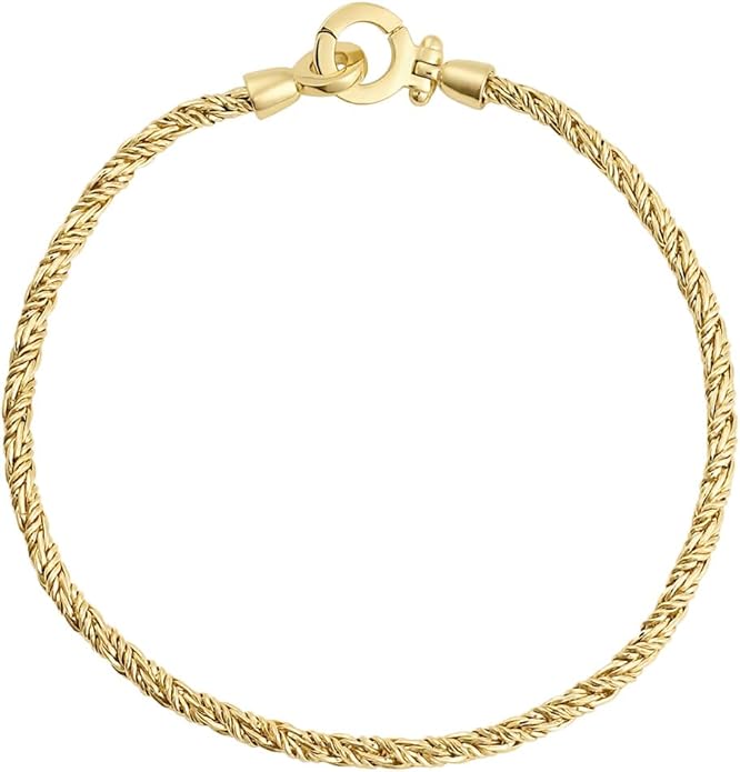gorjana - Marin Bracelet 7 1/4" - 18k Gold Plated Brass - Layering with Other Jewelry - Elegant Rope Detail for Timeless Style - Versatile and Classic