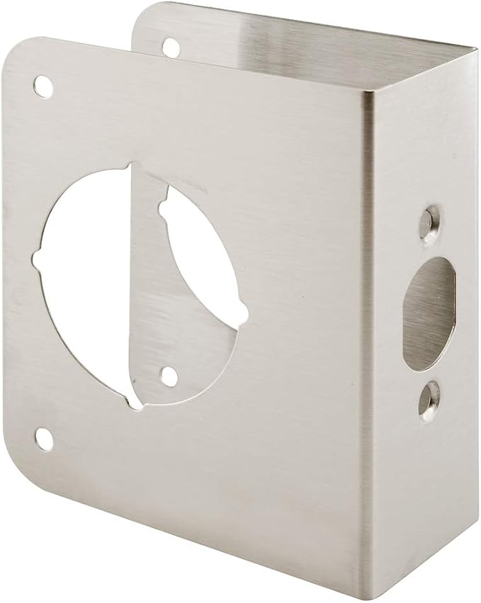 Prime-Line MP9457 Lock and Door Reinforcer, 1-3/4 x 2-3/8 In. | Stainless Steel by Prime-Line