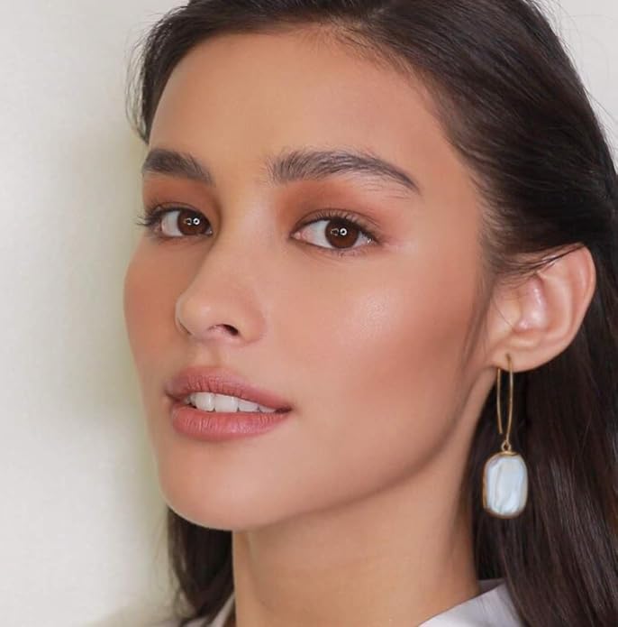 Geometric Drop Dangle Earrings Boho Statement Long Hoops 18k Gold Plated Lightweight Earrings for Women Girls