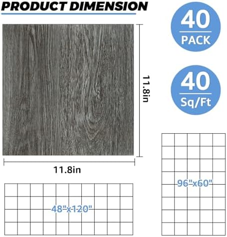 AKOLAFE 12x12 Inch Peel and Stick Floor Tile Wood Grain Series - Image 2