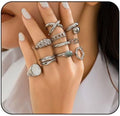 MIFYNN Chunky Gold Rings for Women Gold Silver Adjustable Thick Ring Fashion Statement Ring Open Dome Ring Chunky Silver Rings Geometric Curved Minimalist Simple Rings